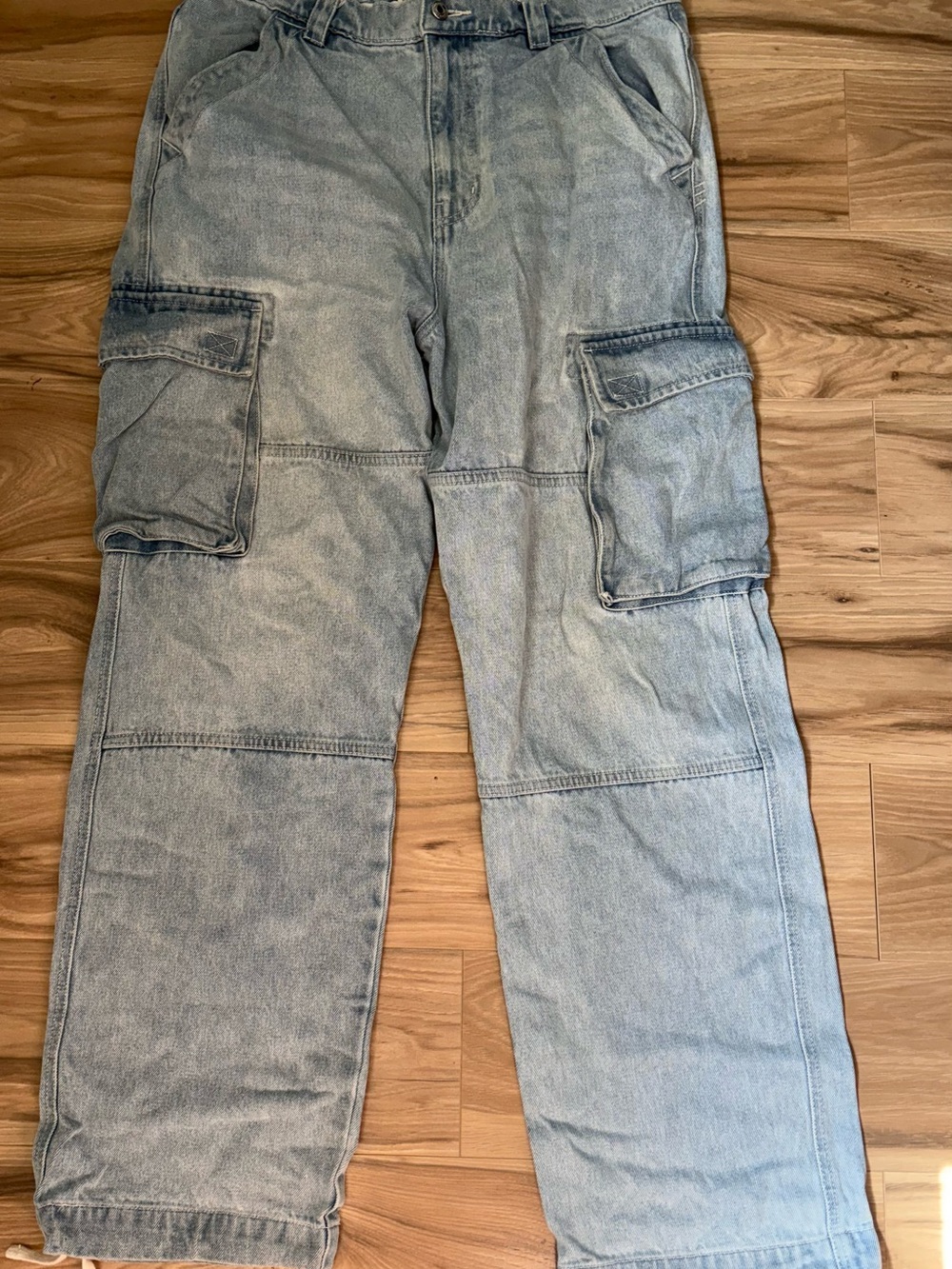 BDG Light Blue Cargo Denim Pants for Men